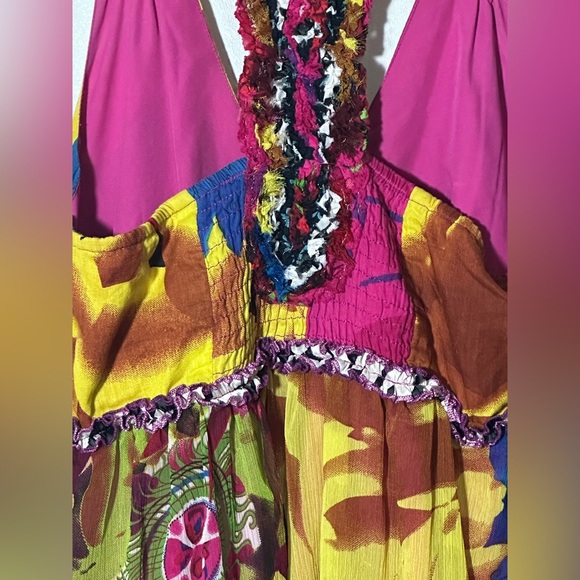 Desigual by Christian Lacroix Colorful Racerback Colorful Sundress Dress Size 6 - Picture 6 of 11